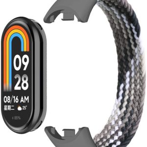 Ремінець тканинний Braided Mono Loop MRK для фітнес браслета Xiaomi Mi Band 8/9/10, розмір (M) 160mm Gray Melange