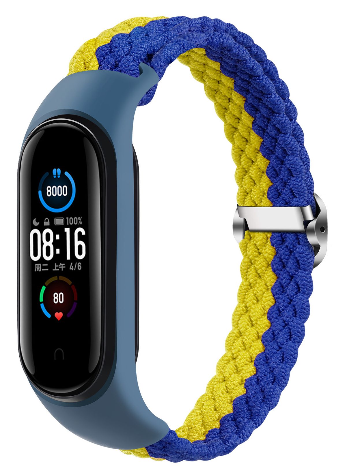 Ремінець до браслету Mi band 3/4/5/6 solo loop MRK Жовто-синій