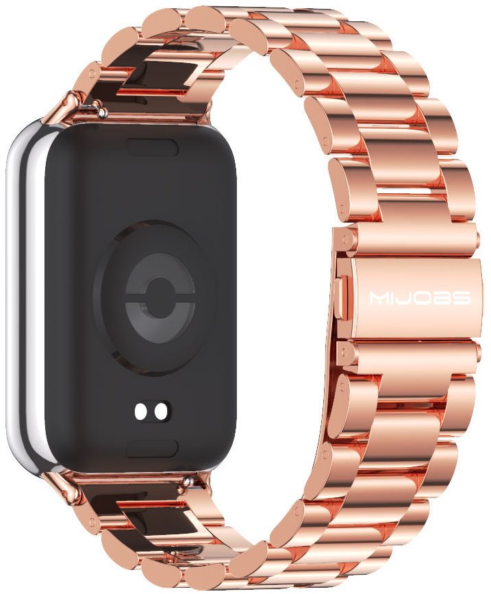 Металевий ремінець Mi Jobs Plus для фітнес браслета Mi Smart Band 8 Pro/9Pro/ Xiaomi Redmi Watch 4/5 Rose Gold
