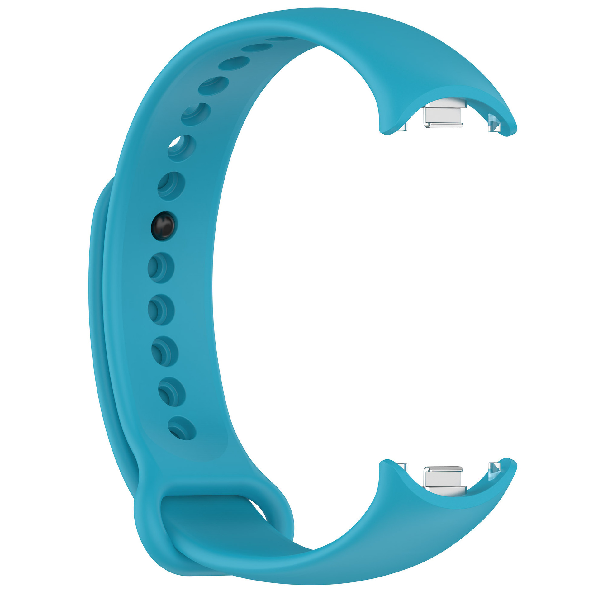 Силіконовий ремінець Original Design MiJobs для фітнес браслета Xiaomi Mi Band 8/9/10 Sky Blue (31) з металевим кріпленням