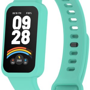 Ремінець силіконовий MRK для фітнес браслета Mi Smart Band 9 Active Tourquise – фото, відгуки, характеристики в інтернет-магазині MoreKitov від продавця: MRK МРК| Купити в Україні: Києві, Харкові, Львові