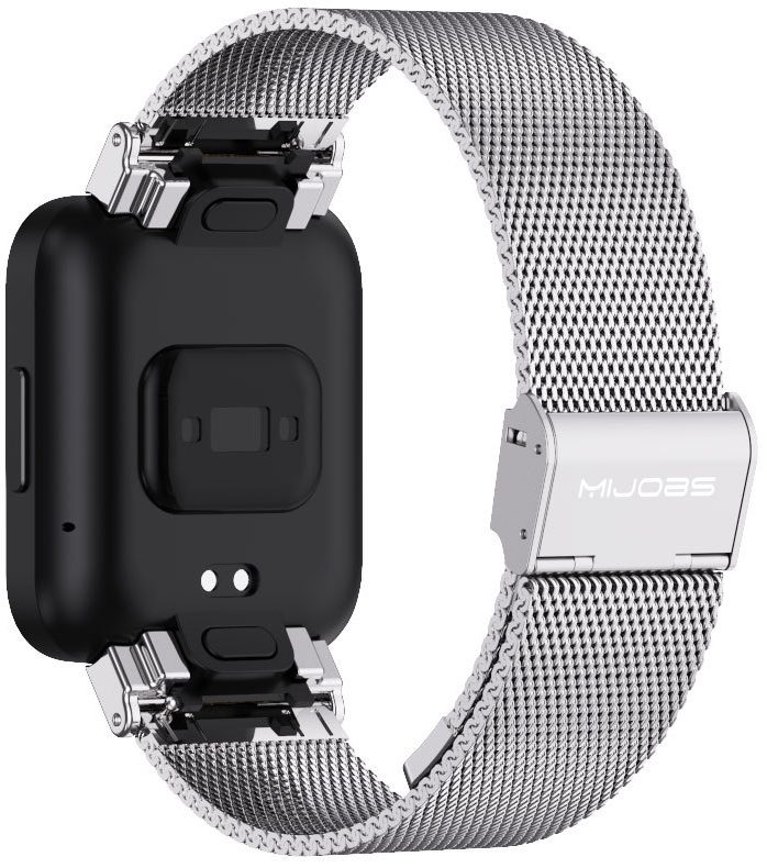 Ремінець металевий Mi Jobs міланське плетіння для фітнес браслета Xiaomi Redmi Watch 3 Active сріблястий
