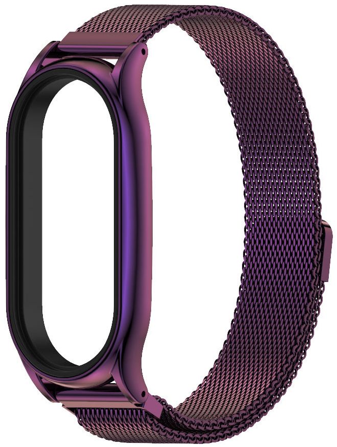 Ремінець металевий MiJobs Milanese Loop Magnet clasp для браслета Xiaomi Mi Band 3/4/5/6 Purple