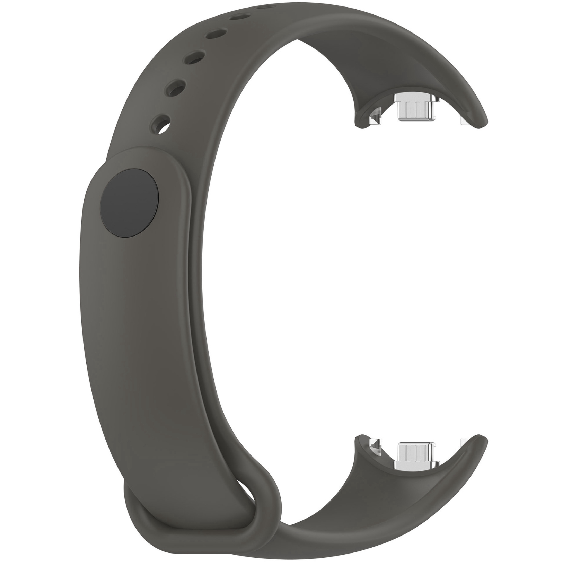 Силіконовий ремінець Original Design MiJobs для фітнес браслета Xiaomi Mi Band 8/9/10 Space Gray (темно-сірий - 24) з металевим кріпленням