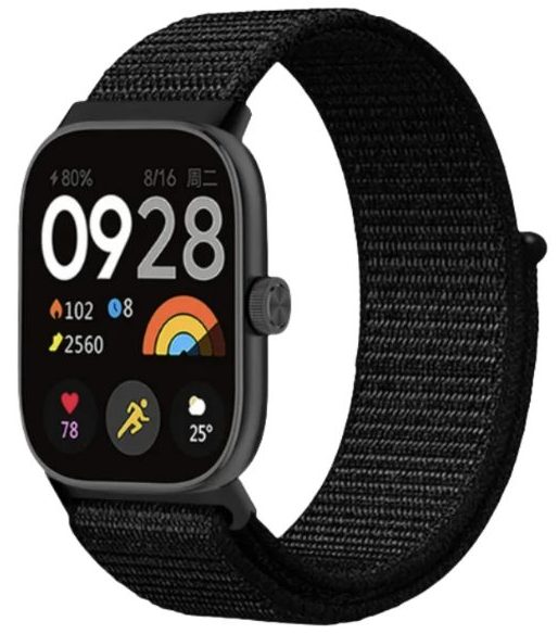 Ремінець нейлоновий MRK для фітнес браслета Mi Smart Band 8 Pro/9Pro/ Xiaomi Redmi Watch 4/5 Чорний