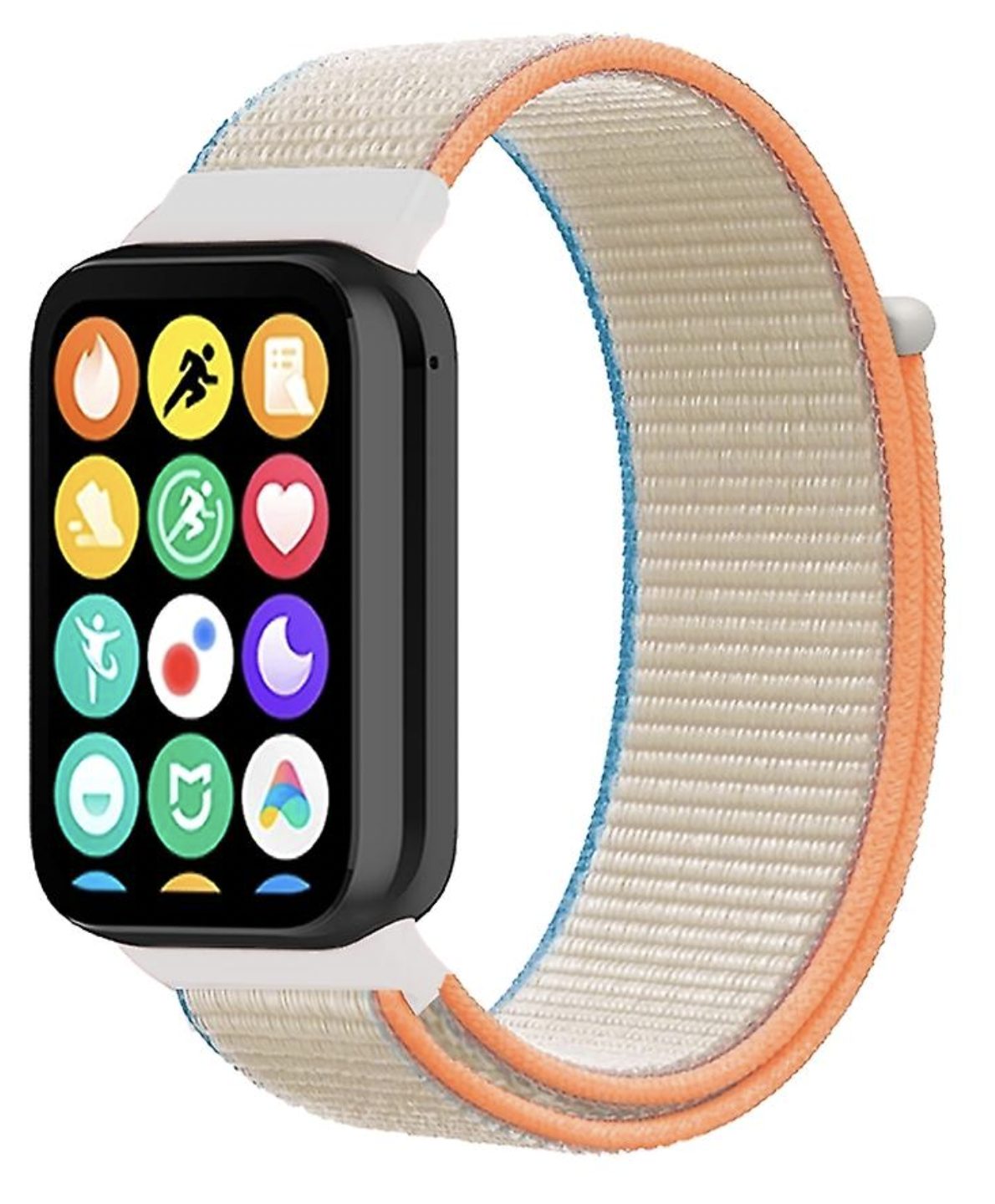 Ремінець нейлоновий MRK для фітнес браслета Mi Smart Band 8 Pro/9Pro/Xiaomi Redmi Watch 4/5 Milk/Turqouise/Orange