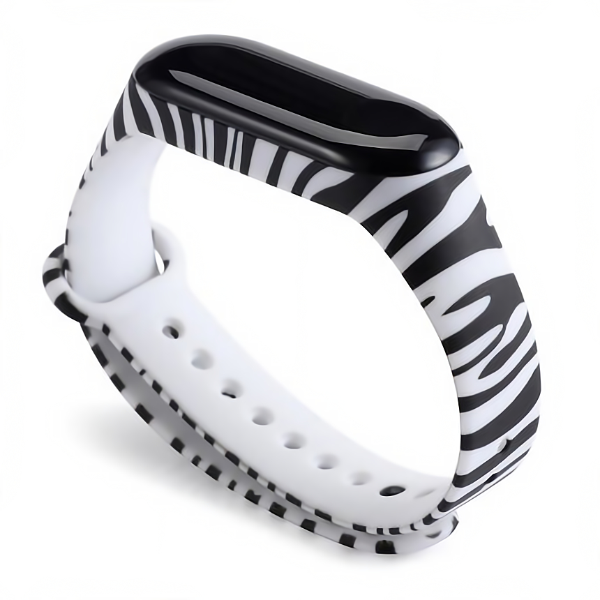 Силіконовий ремінець MRK для фітнес браслета Xiaomi Mi Band 4/3 із зображенням Zebra – фото, відгуки, характеристики в інтернет-магазині MoreKitov від продавця: MRK МРК| Купити в Україні: Києві, Харкові, Львові