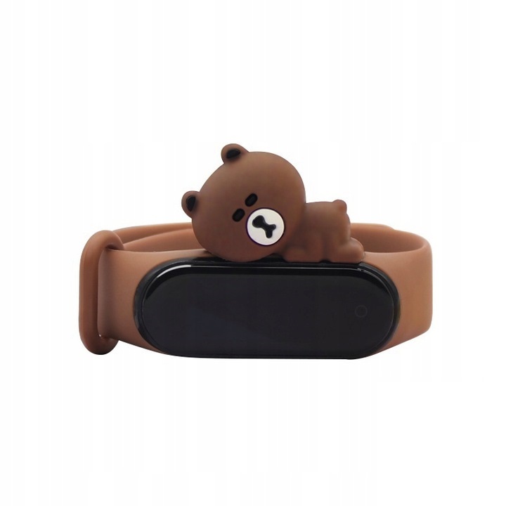 Силіконовий ремінець MRK для фітнес браслета Xiaomi Mi Band 4/3 Ведмедик Коричневий – фото, відгуки, характеристики в інтернет-магазині MoreKitov від продавця: MRK МРК| Купити в Україні: Києві, Харкові, Львові
