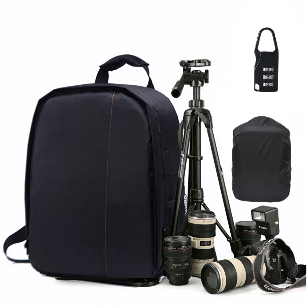 Стильний рюкзак для фототехніки Photo Bag фоторюкзак + дощовик + кодовий замочок-карабін із кріпленням для штатива чорний із сірим – фото, відгуки, характеристики в інтернет-магазині MoreKitov від продавця: MRK МРК| Купити в Україні: Києві, Харкові, Львові