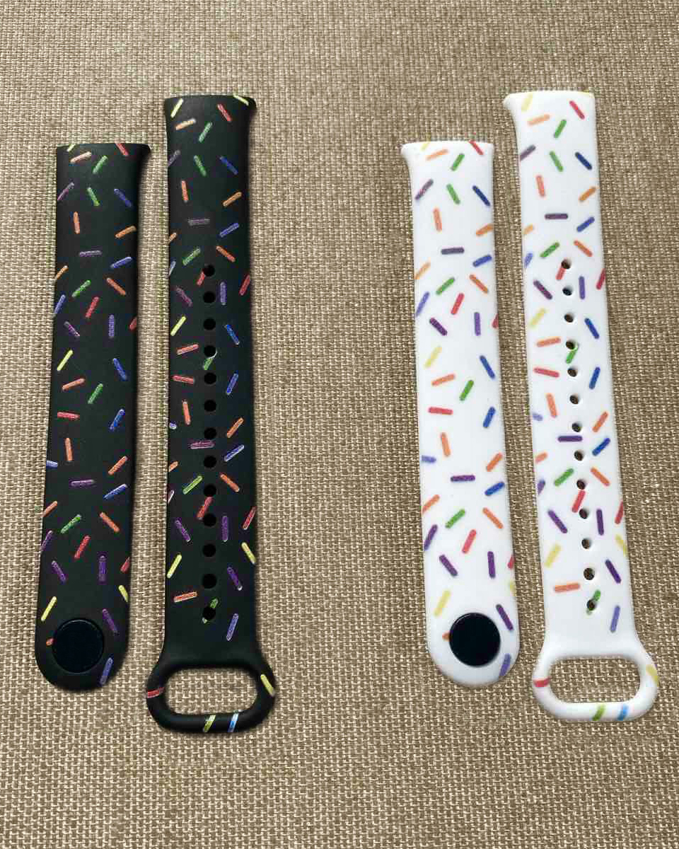 Комплект силіконових ремінців MRK для фітнес-трекерів Xiaomi Mi Band 8/9 Duo Sparcles (два ремінці)