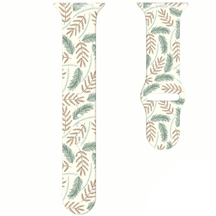 Ремінець силіконовий MRK Ribbed Apple Watch 42/44 mm з принтом Autumn Leaves – фото, відгуки, характеристики в інтернет-магазині MoreKitov від продавця: MRK МРК| Купити в Україні: Києві, Харкові, Львові