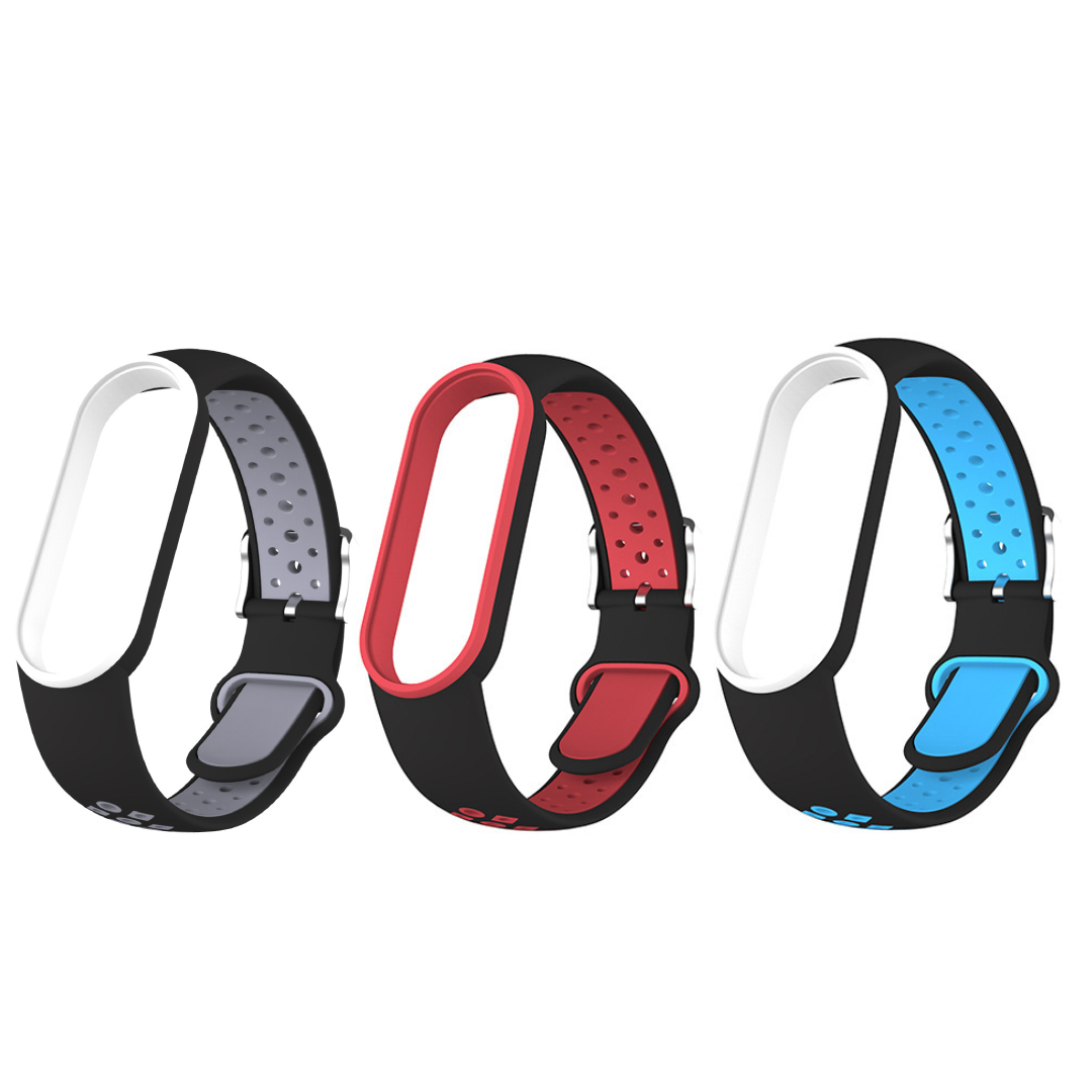 Комплект силіконових ремінців Nike style для фітнес-браслету Xiaomi Mi Band 5/6/7 з металевою застібкою Trio Nike Style 01 – фото, відгуки, характеристики в інтернет-магазині MoreKitov від продавця: MRK МРК| Купити в Україні: Києві, Харкові, Львові