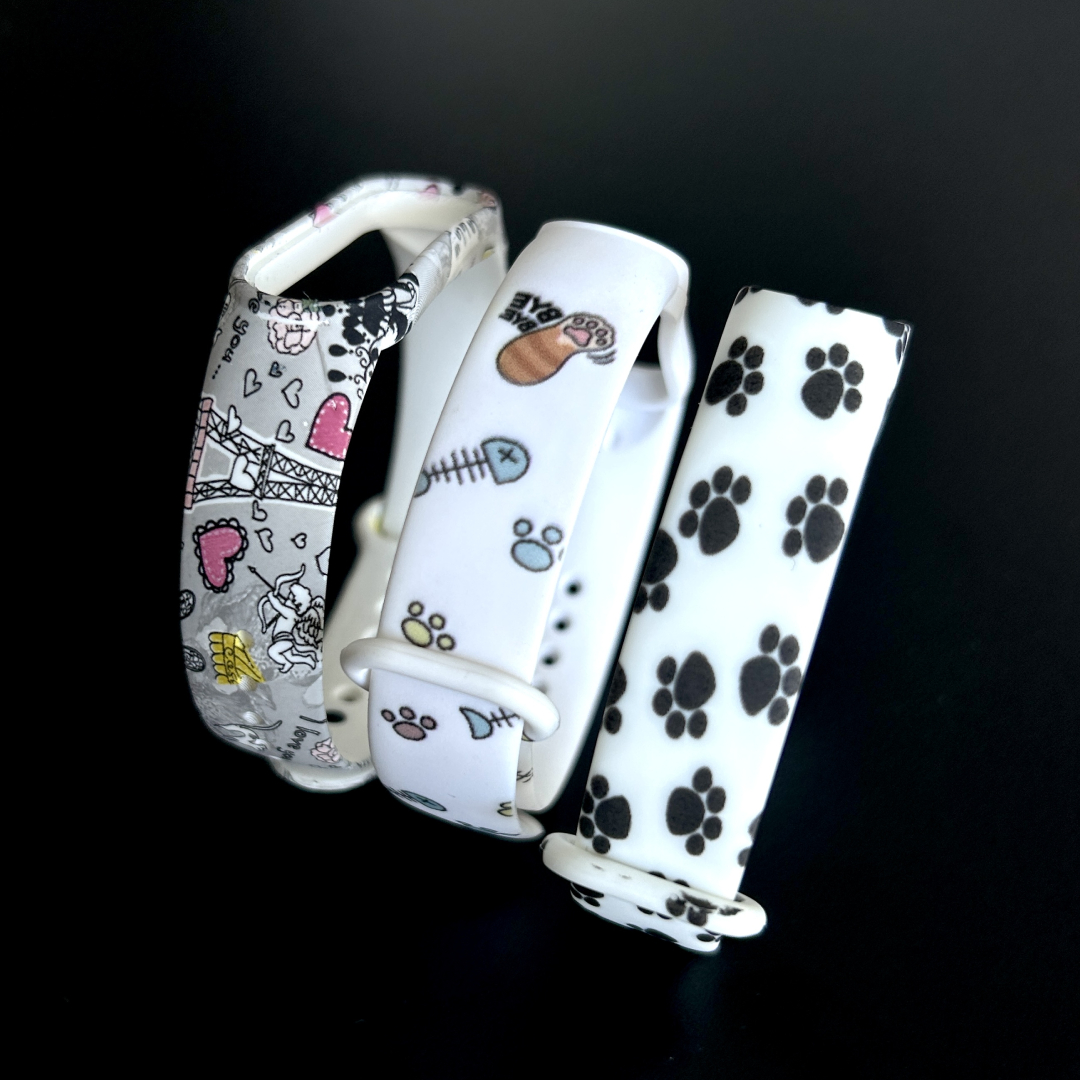 Комплект силіконових ремінців MRK для фітнес браслета Xiaomi Mi Band 3/4 Paris and Paws – фото, відгуки, характеристики в інтернет-магазині MoreKitov від продавця: MRK МРК| Купити в Україні: Києві, Харкові, Львові Комплект силіконових ремінців MRK для фітнес браслета Xiaomi Mi Band 3/4 Paris and Paws – фото, відгуки, характеристики в інтернет-магазині MoreKitov від продавця: MRK МРК| Купити в Україні: Києві, Харкові, Львові