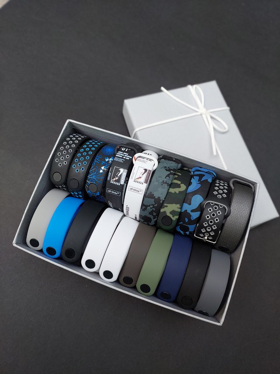 Комплект силіконових ремінців чоловічий для Xiaomi Mi Band 3/4/5/6/7 Present ForMan у святковій коробочці (20 ремінців + 20 металевих кнопок) – фото, відгуки, характеристики в інтернет-магазині MoreKitov від продавця: MRK МРК| Купити в Україні: Києві, Харкові, Львові 7 Комплект силіконових ремінців чоловічий для Xiaomi Mi Band 3/4/5/6/7 Present ForMan у святковій коробочці (20 ремінців + 20 металевих кнопок) – фото, відгуки, характеристики в інтернет-магазині MoreKitov від продавця: MRK МРК| Купити в Україні: Києві, Харкові, Львові 7