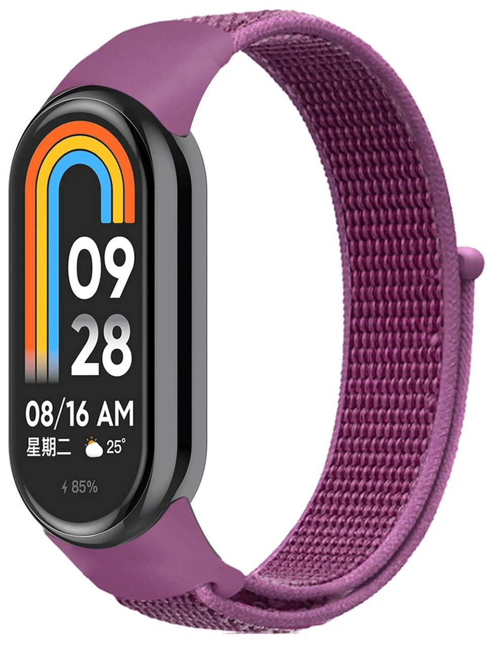 Ремінець нейлоновий MRK для фітнес браслета Xiaomi Mi Band 10/9/8 сливовий