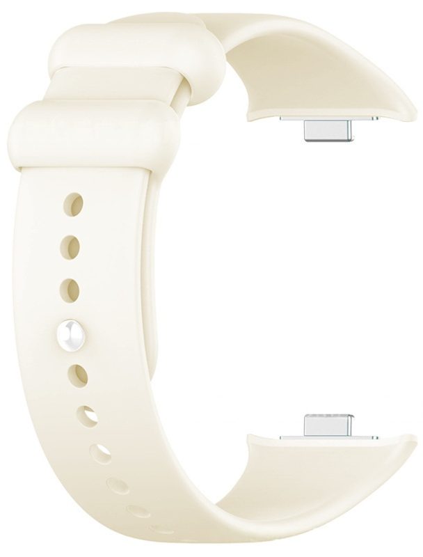 Ремінець силіконовий MRK для Mi Band 8 Pro/Xiaomi Redmi Watch 4 з металевим кріпленням та металевою кнопкою Milk