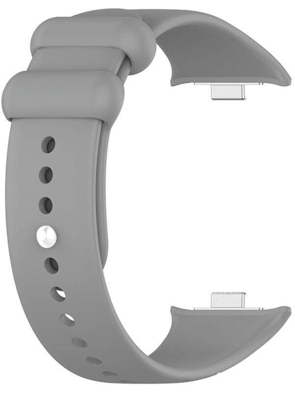 Ремінець силіконовий MRK для Mi Band 8 Pro/Xiaomi Redmi Watch 4 з металевим кріпленням та металевою кнопкою Charcoal Gray