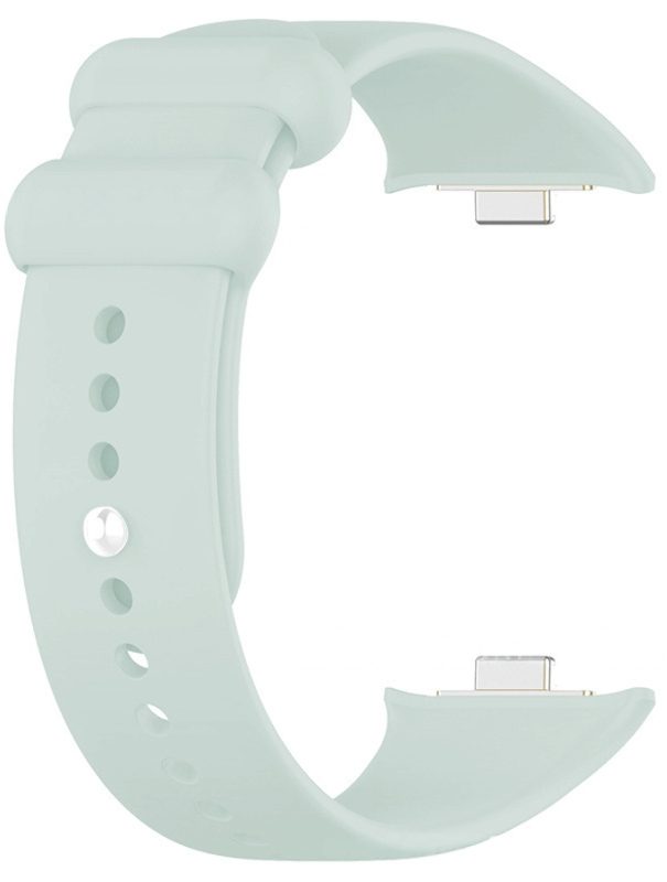 Ремінець силіконовий MRK для Mi Band 8 Pro/Xiaomi Redmi Watch 4 з металевим кріпленням та металевою кнопкою Mint