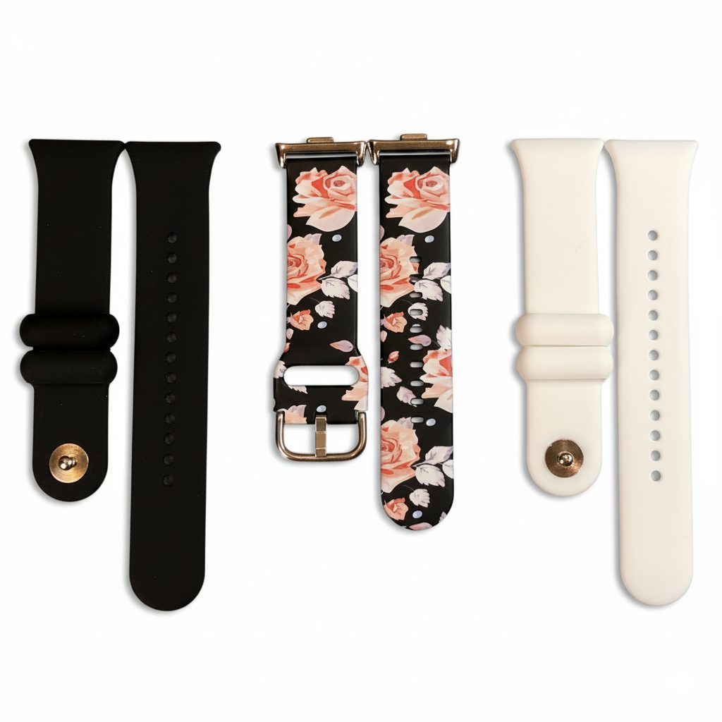 Комплект силіконових ремінців MRK Roses з металевим кріпленням для фітнес-браслету Mi Smart Band 8 Pro/9Pro/ Xiaomi Redmi Watch 4/5 (три ремінці) з металевими застібками Black and Milk – фото, відгуки, характеристики в інтернет-магазині MoreKitov від продавця: MRK МРК| Купити в Україні: Києві, Харкові, Львові