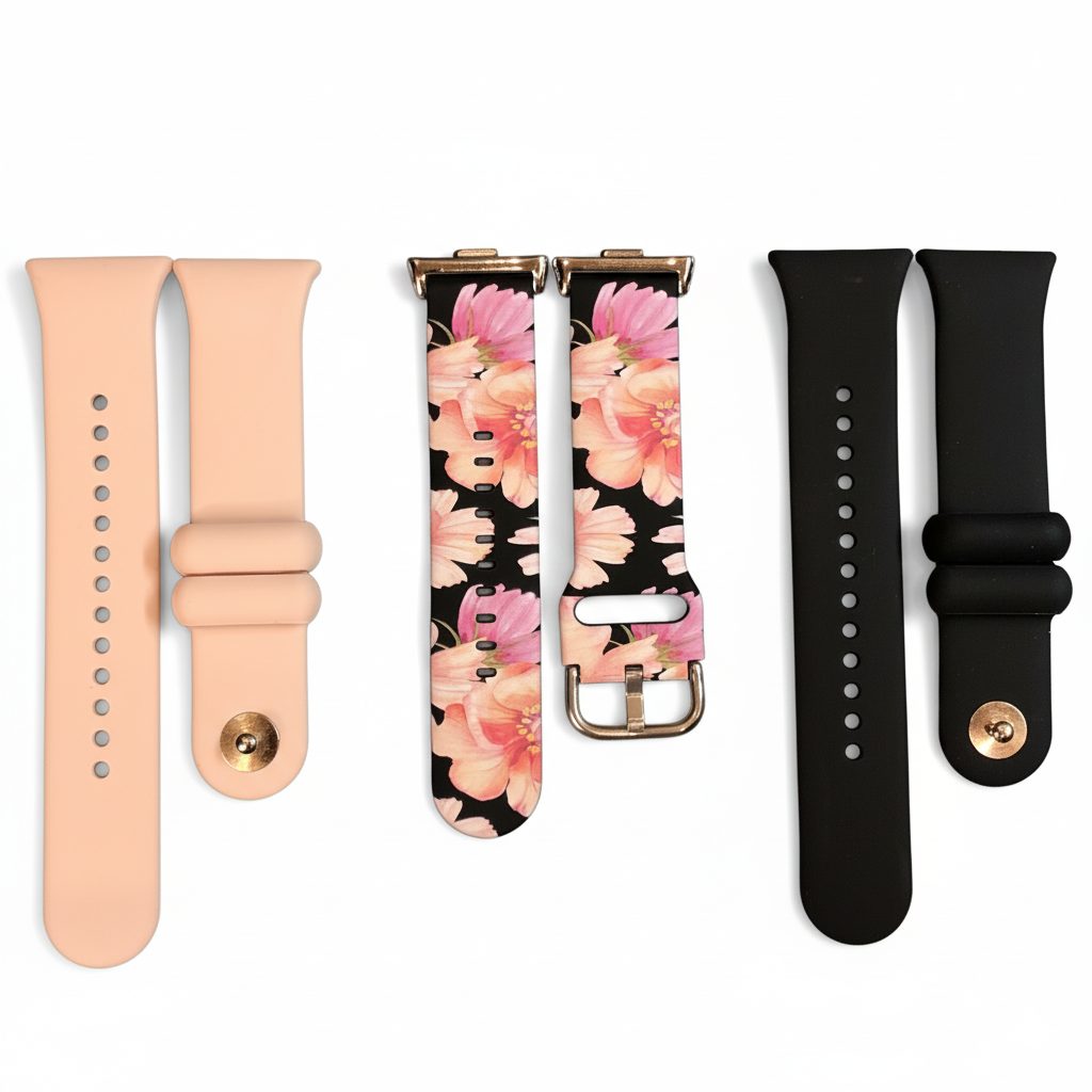 Комплект силіконових ремінців MRK Beau Roses з металевим кріпленням для фітнес-браслету Mi Smart Band 8 Pro/9Pro/ Xiaomi Redmi Watch 4/5 (три ремінці) з металевими застібками Black and Light Pink – фото, відгуки, характеристики в інтернет-магазині MoreKitov від продавця: MRK МРК| Купити в Україні: Києві, Харкові, Львові