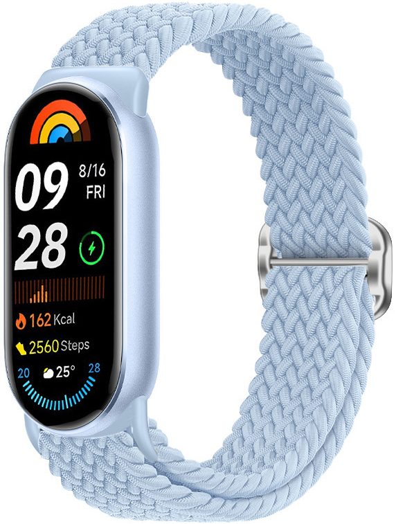 Ремінець тканинний MRK для Xiaomi Mi Band 8/9/10 з металевим регулятором довжини Sky Blue