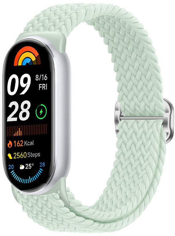 Ремінець тканинний MRK для Xiaomi Mi Band 8/9/10 з металевим регулятором довжини Mint