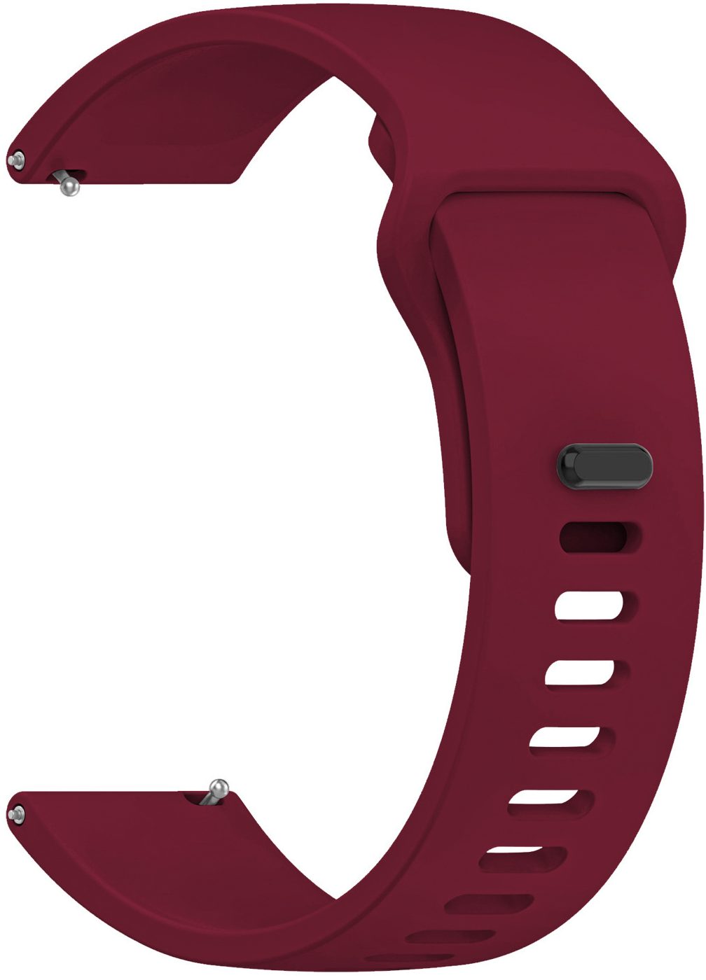 Ремінець силіконовий MRK для смарт-годин Redmi Watch 5 Active / Redmi Watch 5 Lite 22 мм з металевим кріпленням Marsala
