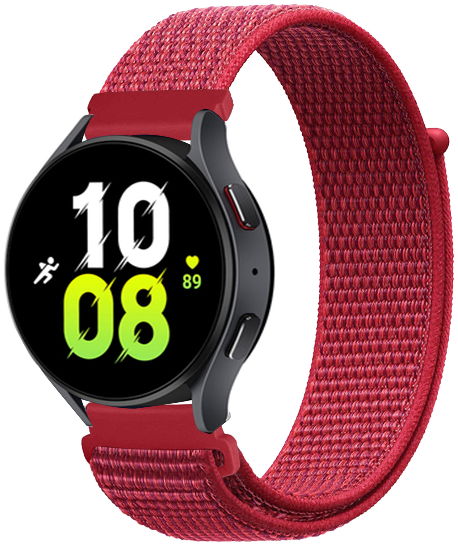 Ремінець тканинний Nylon MRK для смарт-години Redmi Watch 5 Active / Redmi Watch 5 Lite 22 мм із застібкою на липучці Red