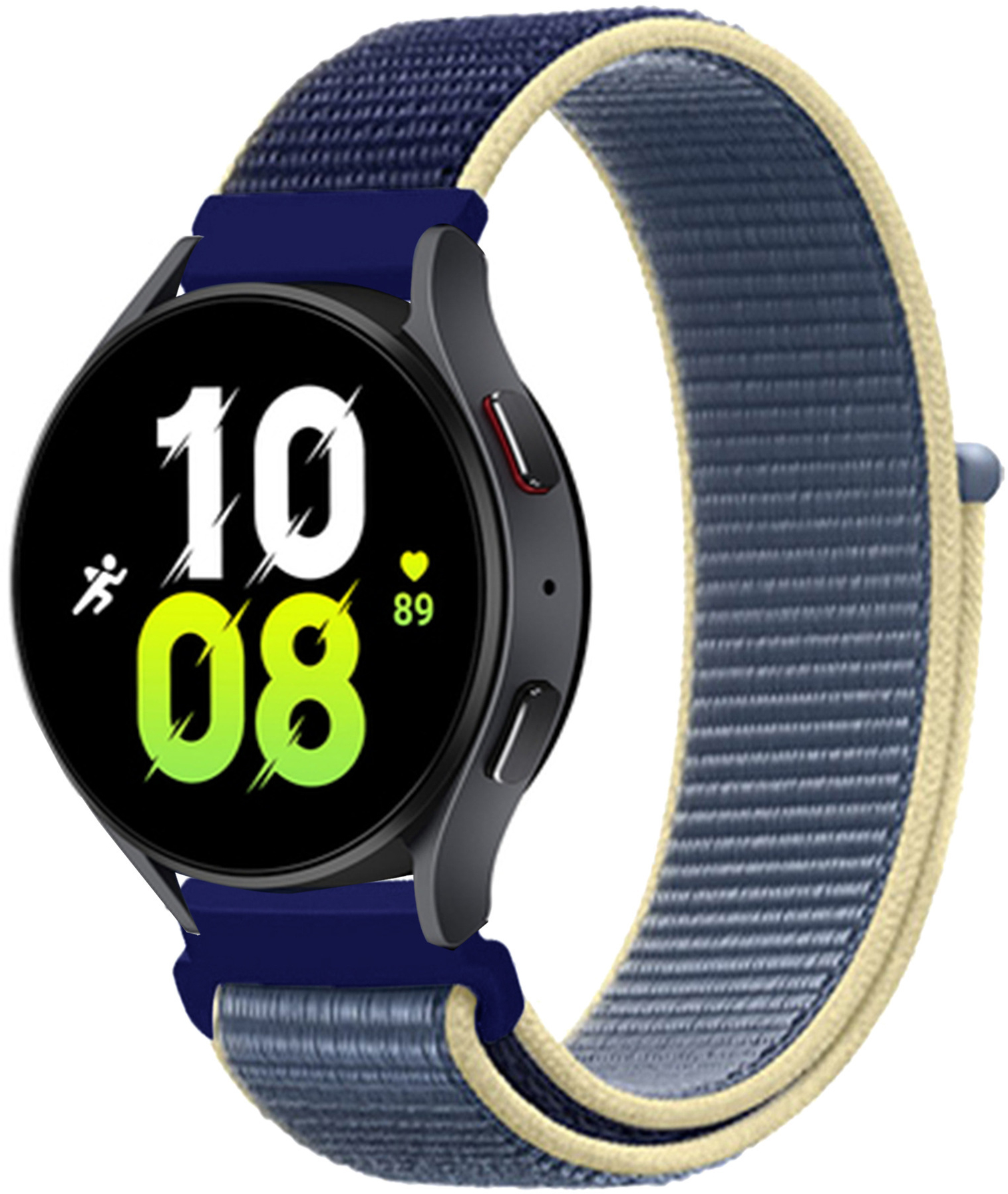 Ремінець тканинний Nylon MRK для смарт-години Redmi Watch 5 Active / Redmi Watch 5 Lite 22 мм із застібкою на липучці Dark Blue and Yellow
