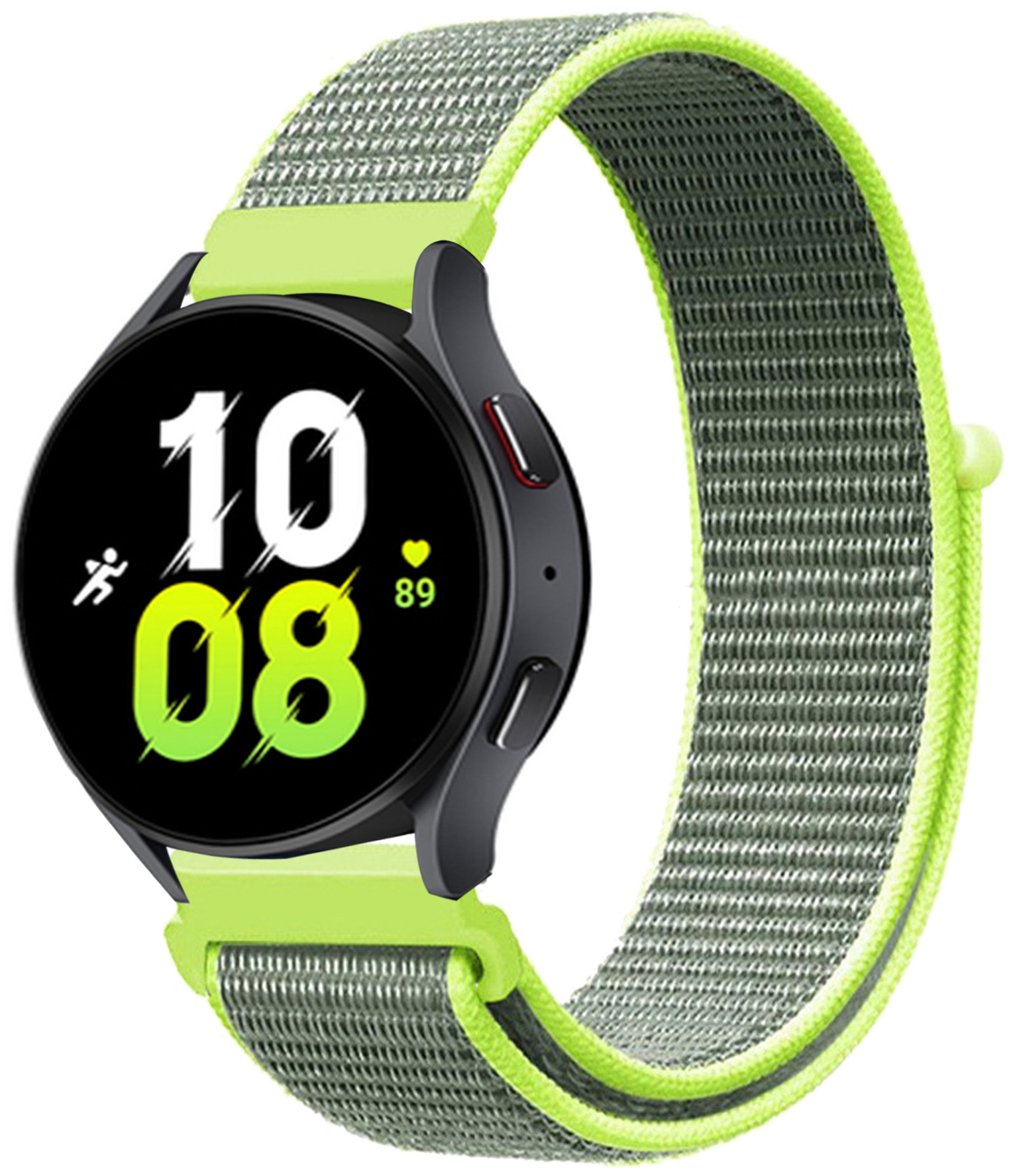 Ремінець тканинний Nylon MRK для смарт-години Redmi Watch 5 Active / Redmi Watch 5 Lite 22 мм із застібкою на липучці Grey and Green