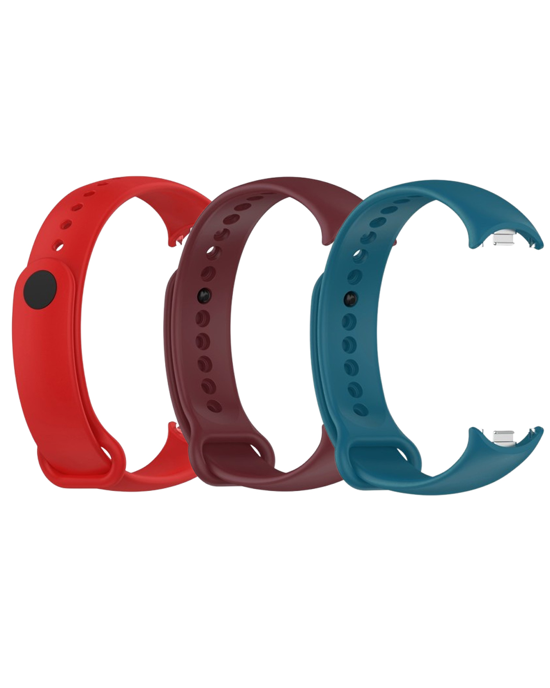 Комплект силіконових ремінців з металевим кріпленням Mi Jobs Cool Colors для Xiaomi Mi Band 8/9 (три ремінці)