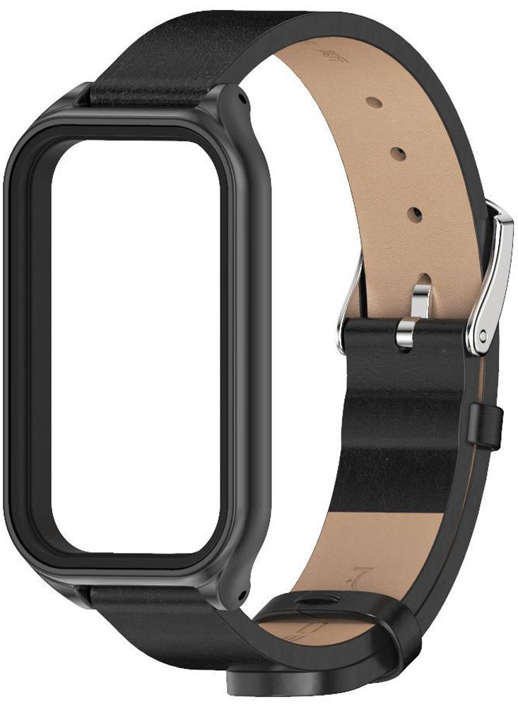 Шкіряний ремінець Mi Jobs з металевою капсулою для Mi Smart Band 9 Active Black