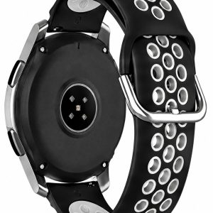 Ремінець силіконовий NikeStyle MRK для смарт-години Redmi Watch 5 Active / Redmi Watch 5 Lite 22 мм з металевою застібкою Black and Light Gray Ремінець силіконовий NikeStyle MRK для смарт-години Redmi Watch 5 Active / Redmi Watch 5 Lite 22 мм з металевою застібкою Black and Light Gray