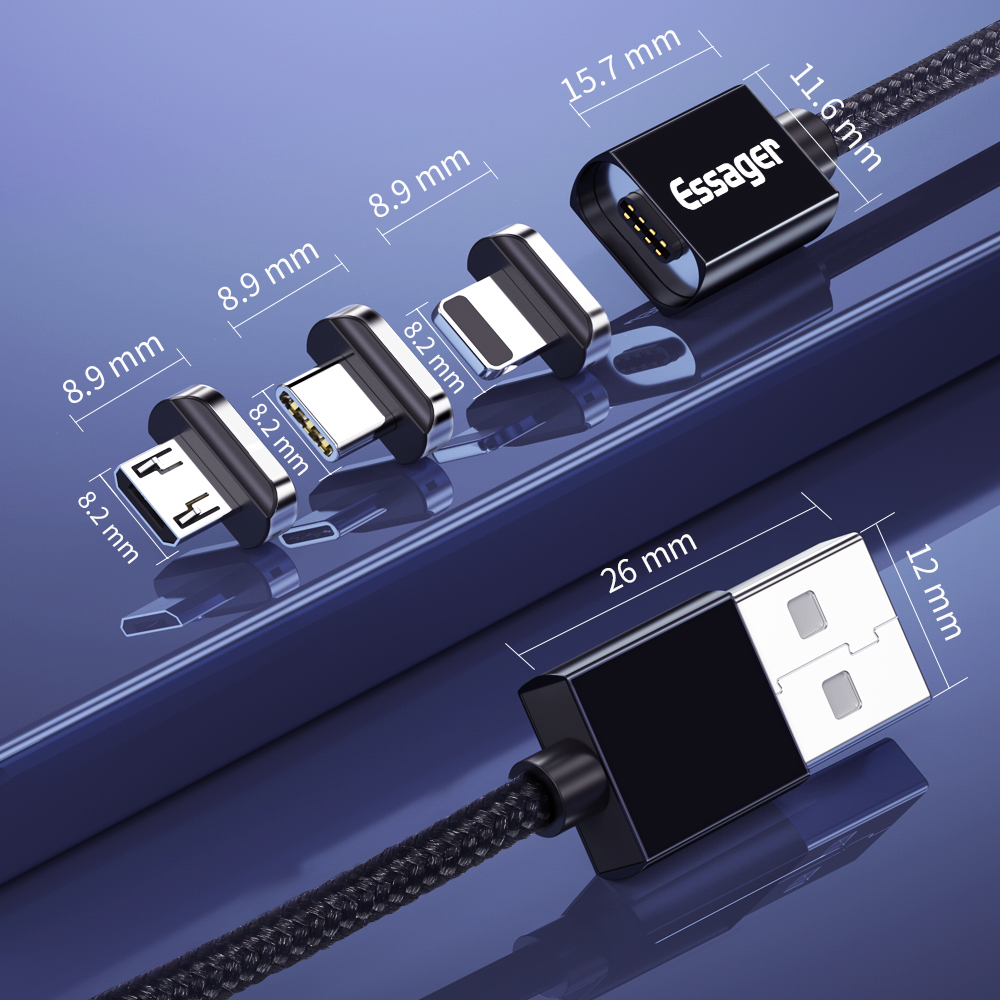 Магнитный кабель черный ESSAGER 3в1 USB х (Lightning, Type-C, Micro USB) 3метра – фото, отзывы, характеристики в интернет-магазине MoreKitov МореКитов от продавца: MRK МРК| Купить в Украине: Киеве, Харькове, Львове 2 Магнитный кабель черный ESSAGER 3в1 USB х (Lightning, Type-C, Micro USB) 3метра – фото, отзывы, характеристики в интернет-магазине MoreKitov МореКитов от продавца: MRK МРК| Купить в Украине: Киеве, Харькове, Львове 2
