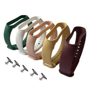 Комплект силиконовых ремешков MRK для Xiaomi Mi Band 7/6/5 Autmn, пять ремешков (зеленый, белый, светло-розовый, горчица, марсала) + 5 металических кнопок – фото, отзывы, характеристики в интернет-магазине MoreKitov МореКитов от продавца: MRK МРК| Купить в Украине: Киеве, Харькове, Львове