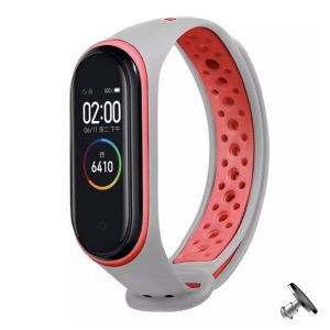 Силиконовый ремешок Nike style для фитнес-браслета Xiaomi Mi Band 3/4 Серый с красным + металическая кнопка – фото, отзывы, характеристики в интернет-магазине MoreKitov МореКитов от продавца: MRK МРК| Купить в Украине: Киеве, Харькове, Львове