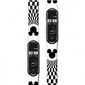 Силиконовый ремешок MRK для фитнес браслета Xiaomi Mi Band 4/3 Белый