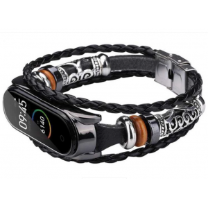 Ремешок MRK Jewellery Band для Xiaomi Mi Band 3/4 Черный