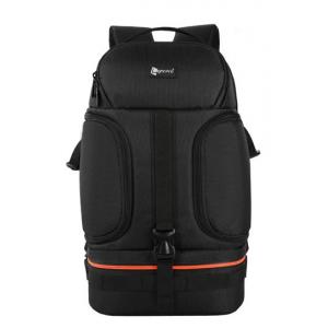 Фоторюкзак универсальный Canon, Nikon + 15,6 отдел для ноутбука черный с оранжевым ts-30 ts30