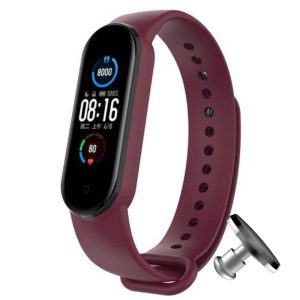 Силиконовый ремешок MRK для фитнес браслета Xiaomi Mi Band 6/5 бордовый (12) с металлической кнопкой – фото, отзывы, характеристики в интернет-магазине MoreKitov МореКитов от продавца: MRK МРК| Купить в Украине: Киеве, Харькове, Львове