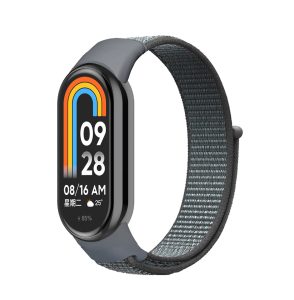 Ремешок нейлоновый MRK для фитнес браслета Xiaomi Mi Band 10/9/8 Серый