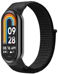 Ремешок нейлоновый MRK для фитнес браслета Xiaomi Mi Band 10/9/8 Черный