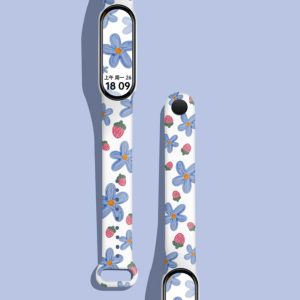 Ремешок силиконовый для фитнес браслета Xiaomi Mi Band 5/6/7 Strawberry Flowers – фото, отзывы, характеристики в интернет-магазине MoreKitov МореКитов от продавца: MRK МРК| Купить в Украине: Киеве, Харькове, Львове