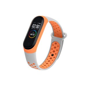 Ремешок Nike style NewDesign для фитнес-браслета Xiaomi Mi Band 3/4 Светло-серый с абрикосовым – фото, отзывы, характеристики в интернет-магазине MoreKitov МореКитов от продавца: MRK МРК| Купить в Украине: Киеве, Харькове, Львове