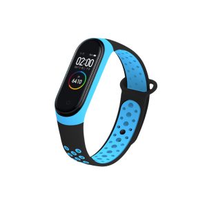 Ремешок Nike style NewDesign для фитнес-браслета Xiaomi Mi Band 3/4 Черный с голубым – фото, отзывы, характеристики в интернет-магазине MoreKitov МореКитов от продавца: MRK МРК| Купить в Украине: Киеве, Харькове, Львове