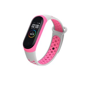 Ремешок Nike style NewDesign для фитнес-браслета Xiaomi Mi Band 3/4 Светло-серый с розовым – фото, отзывы, характеристики в интернет-магазине MoreKitov МореКитов от продавца: MRK МРК| Купить в Украине: Киеве, Харькове, Львове