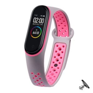 Силиконовый ремешок Nike style для фитнес-браслета Xiaomi Mi Band 3/4 Серый с розовым + металическая кнопка – фото, отзывы, характеристики в интернет-магазине MoreKitov МореКитов от продавца: MRK МРК| Купить в Украине: Киеве, Харькове, Львове