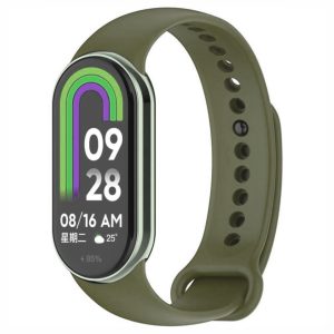 Силиконовый ремешок MRK для фитнес браслета Xiaomi Mi Band 8/9 Хаки