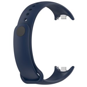 Силиконовый ремешок Original Design MiJobs для фитнес браслета Xiaomi Mi Band 8/9/10 Темно-синий с металлическим креплением