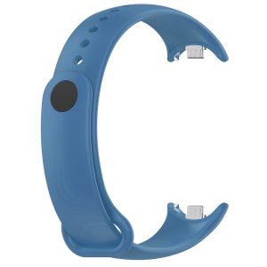 Силиконовый ремешок Original Design MiJobs для фитнес браслета Xiaomi Mi Band 8/9/10 Midnight Blue (44) с металлическим креплением
